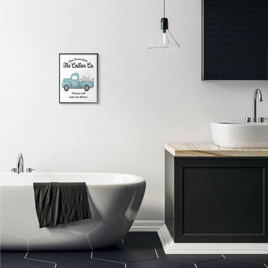 Stupell Industries Toilet Paper Delivery Truck Black Framed Wall Art